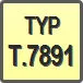 Piktogram - Typ: T.7891